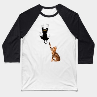 Funny Bengal Cat American Shorthair Black Cat Baseball T-Shirt